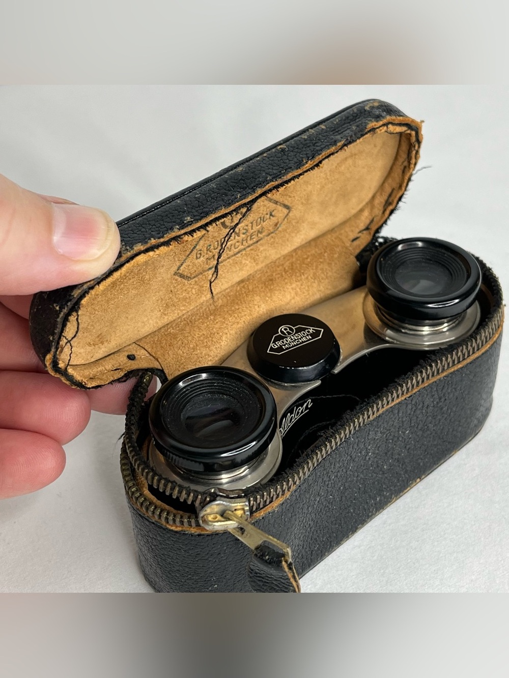 Vintage OPERA GLASSES ALDON G. RODENSTOCK MUNCHEN Germany W/ Case Binoculars